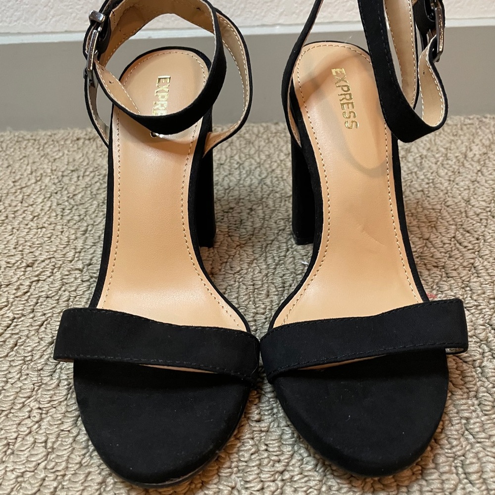 Black Open Toe Heels